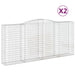 Coșuri gabion arcuite 2 buc, 400x50x180/200 cm, fier galvanizat - WALTI WALTI