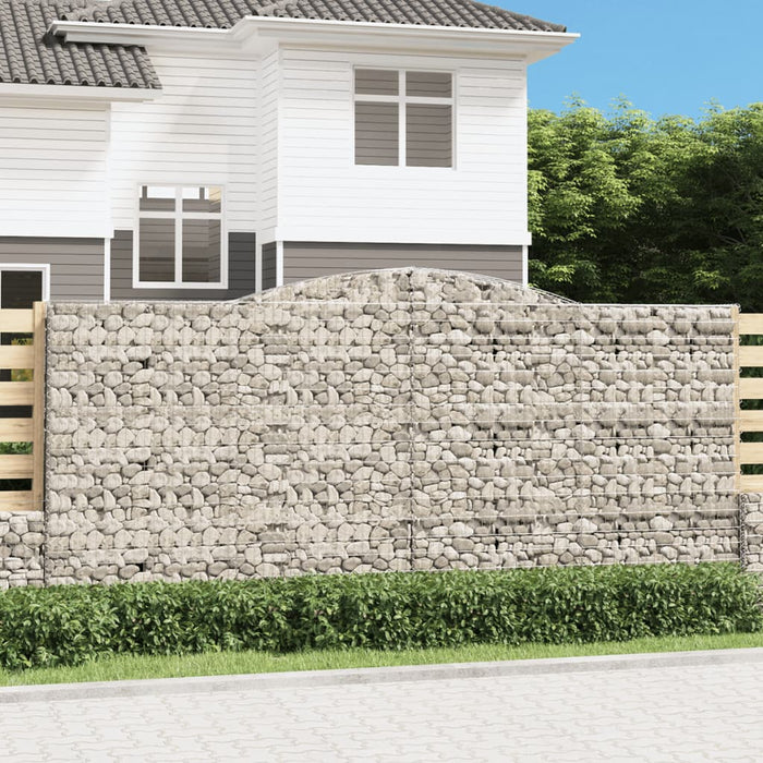 Coșuri gabion arcuite 4 buc, 400x50x180/200 cm, fier galvanizat WALTI