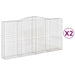 Coșuri gabion arcuite, 2 buc 400x50x200/220 cm, fier galvanizat - WALTI WALTI