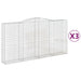 Coșuri gabion arcuite, 3 buc 400x50x200/220 cm, fier galvanizat - WALTI WALTI