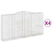 Coșuri gabion arcuite, 4 buc 400x50x200/220 cm, fier galvanizat - WALTI WALTI