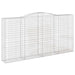 Coșuri gabion arcuite, 4 buc 400x50x200/220 cm, fier galvanizat - WALTI WALTI