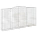 Coșuri gabion arcuite, 8 buc 400x50x200/220 cm, fier galvanizat - WALTI WALTI