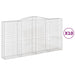 Coșuri gabion arcuite, 10 buc 400x50x200/220cm, fier galvanizat - WALTI WALTI