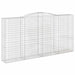 Coșuri gabion arcuite, 10 buc 400x50x200/220cm, fier galvanizat - WALTI WALTI