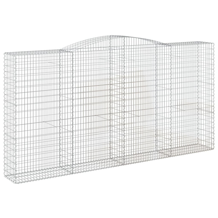 Coșuri gabion arcuite, 15 buc 400x50x200/220cm, fier galvanizat WALTI
