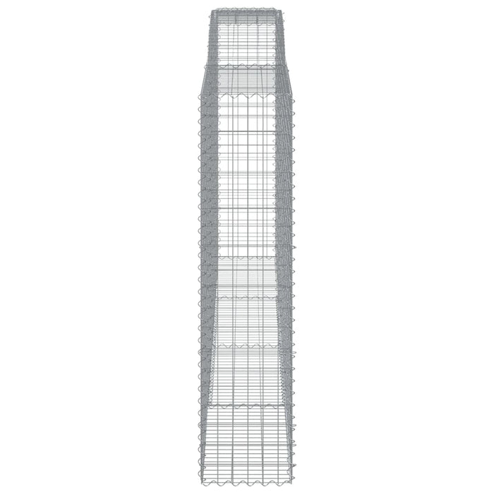 Coșuri gabion arcuite, 15 buc 400x50x200/220cm, fier galvanizat WALTI