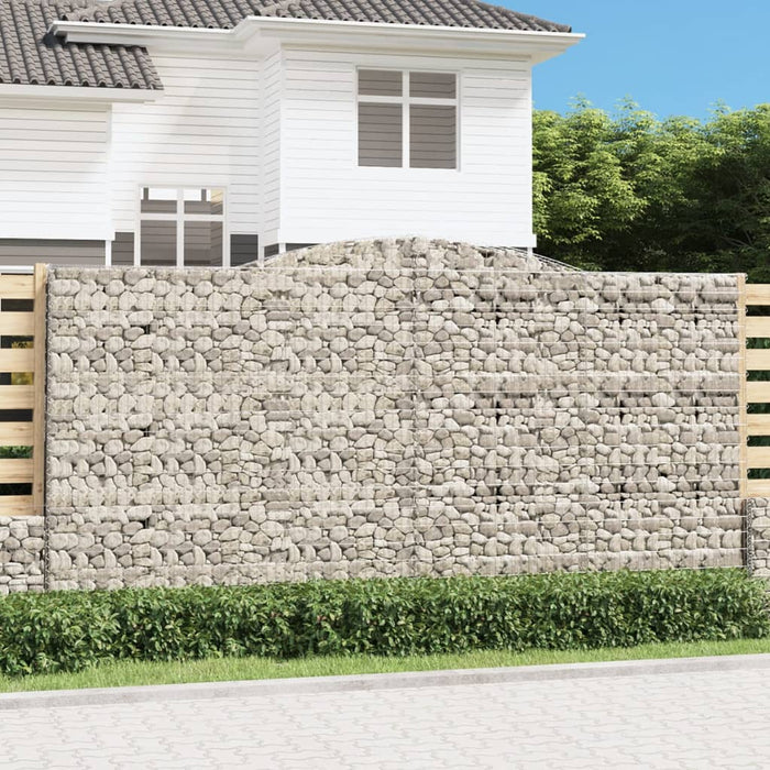 Coșuri gabion arcuite, 15 buc 400x50x200/220cm, fier galvanizat WALTI