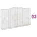 Coșuri gabion arcuite, 2 buc, 400x50x220/240cm, fier galvanizat - WALTI WALTI