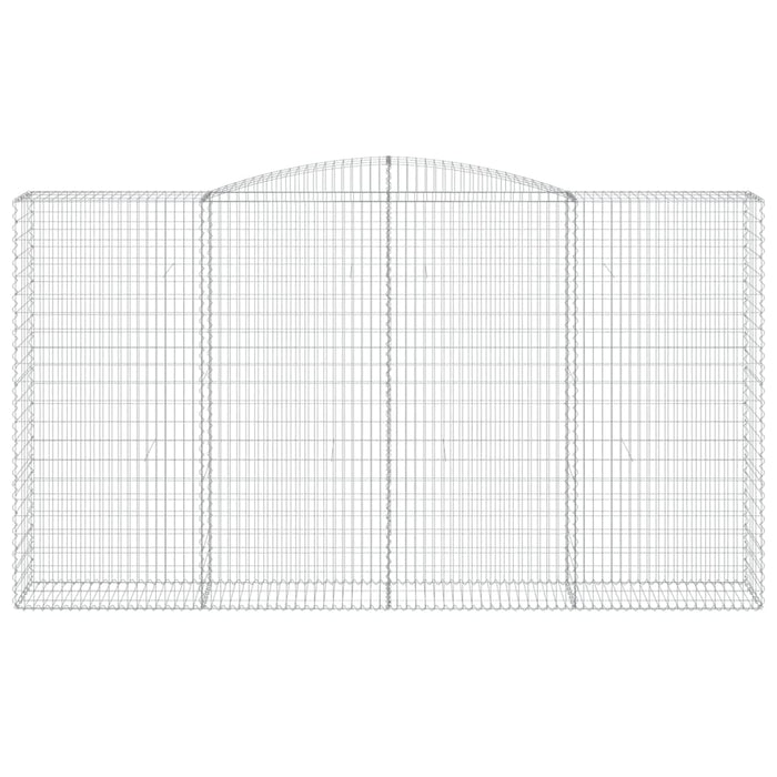 Coșuri gabion arcuite, 2 buc, 400x50x220/240cm, fier galvanizat - WALTI WALTI