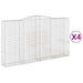 Coșuri gabion arcuite, 4 buc, 400x50x220/240cm, fier galvanizat - WALTI WALTI