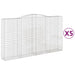 Coșuri gabion arcuite, 5 buc, 400x50x220/240cm, fier galvanizat - WALTI WALTI
