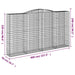 Coșuri gabion arcuite, 5 buc, 400x50x220/240cm, fier galvanizat - WALTI WALTI
