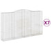 Coșuri gabion arcuite, 7 buc, 400x50x220/240cm, fier galvanizat - WALTI WALTI