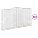 Coșuri gabion arcuite, 10 buc 400x50x220/240cm, fier galvanizat - WALTI WALTI