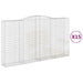 Coșuri gabion arcuite, 15 buc 400x50x220/240cm, fier galvanizat - WALTI WALTI