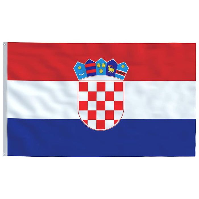 Steag Croația și stâlp din aluminiu, 6,08 m WALTI