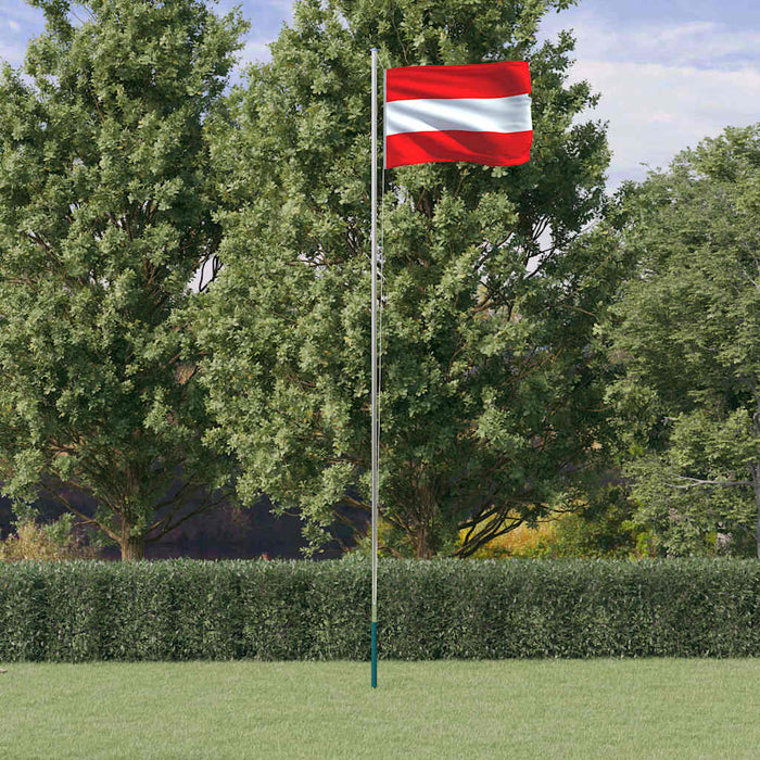 Steag Austria și stâlp din aluminiu, 6,08 m WALTI