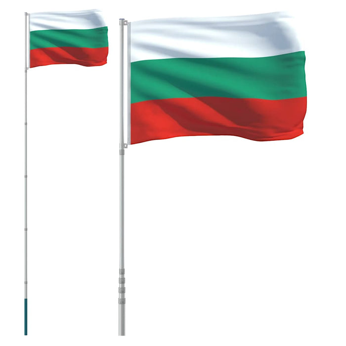 Steag Bulgaria și stâlp din aluminiu, 5,5 m WALTI