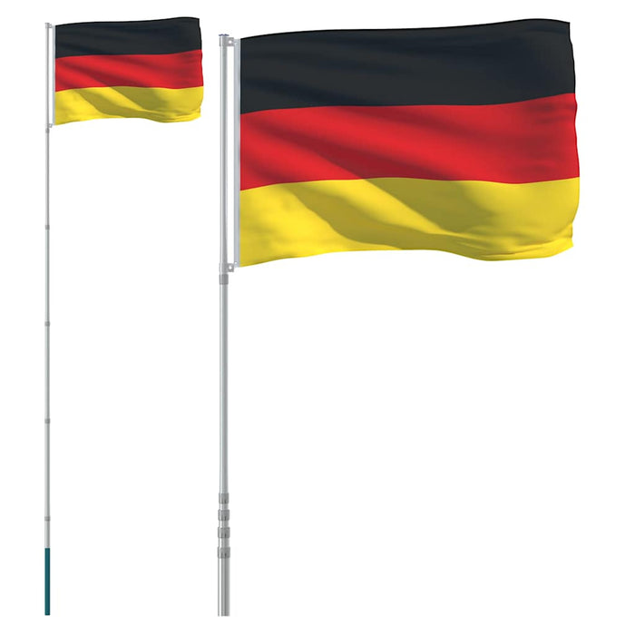 Steag Germania și stâlp din aluminiu, 5,5 m WALTI