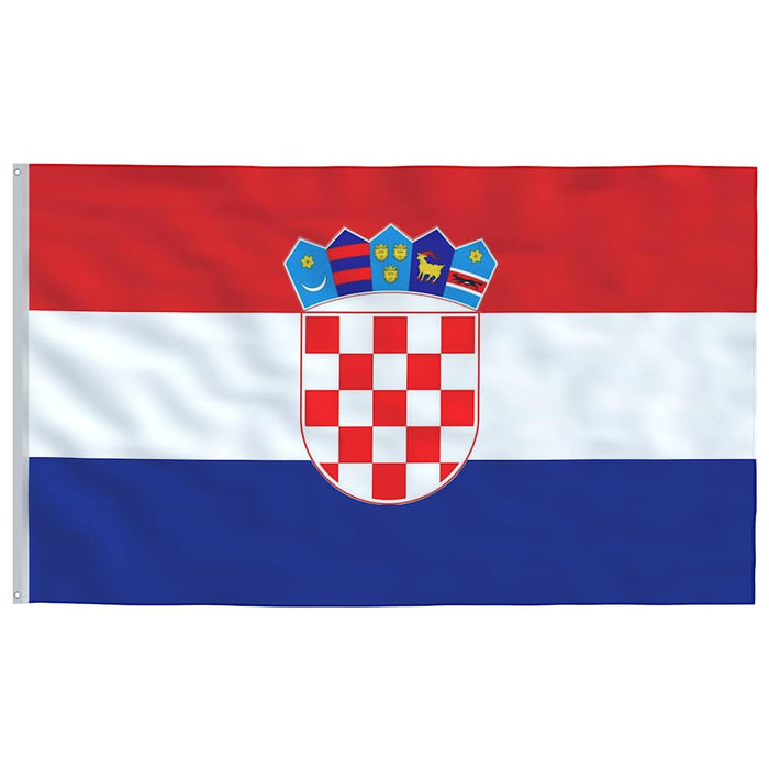 Steag Croația și stâlp din aluminiu, 5,5 m WALTI