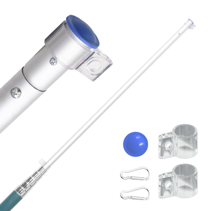 Steag Spania și stâlp din aluminiu, 5,55 m - WALTI WALTI