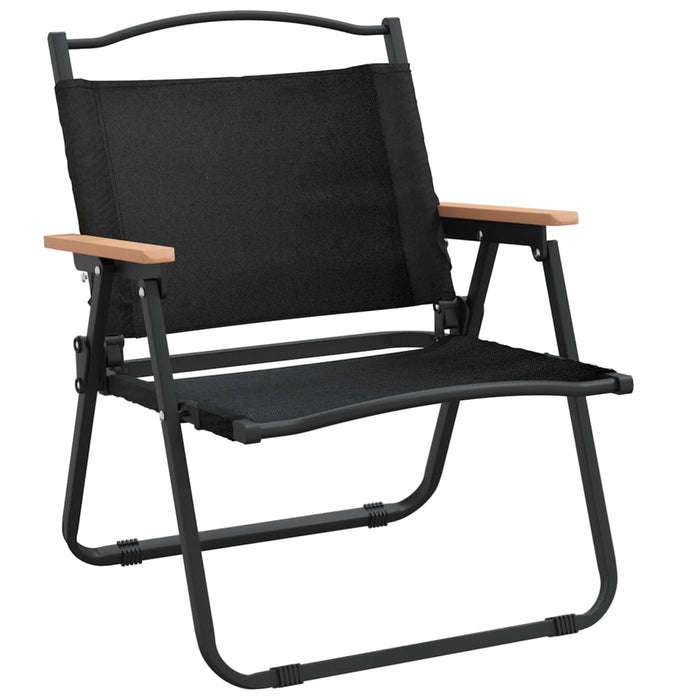 Scaune de camping, 2 buc., negru, 54x43x59 cm, țesătură Oxford - WALTI WALTI