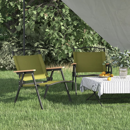 Scaune de camping, 2 buc., verde, 54x43x59 cm, țesătură Oxford - WALTI WALTI