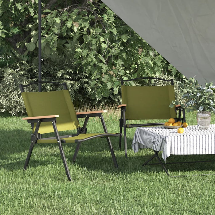 Scaune de camping, 2 buc., verde, 54x43x59 cm, țesătură Oxford - WALTI WALTI
