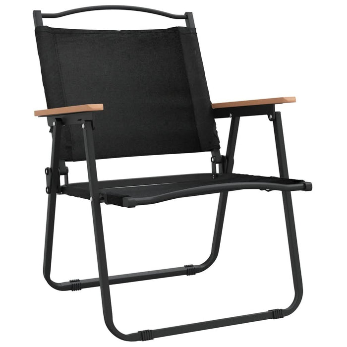 Scaune de camping, 2 buc., negru, 54x55x78 cm, țesătură Oxford - WALTI WALTI