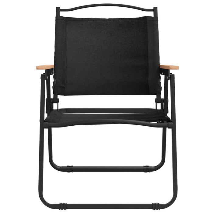 Scaune de camping, 2 buc., negru, 54x55x78 cm, țesătură Oxford - WALTI WALTI