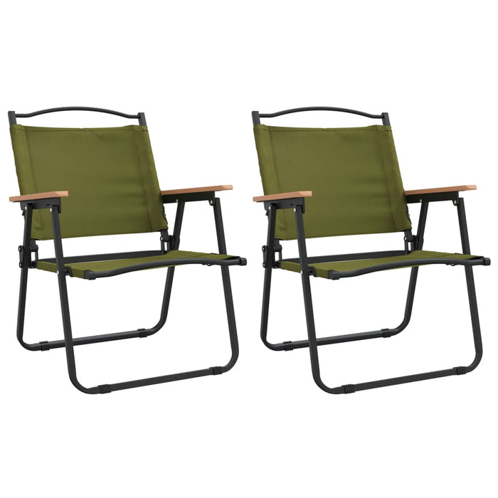 Scaune de camping, 2 buc., verde, 54x55x78 cm, țesătură Oxford - WALTI WALTI