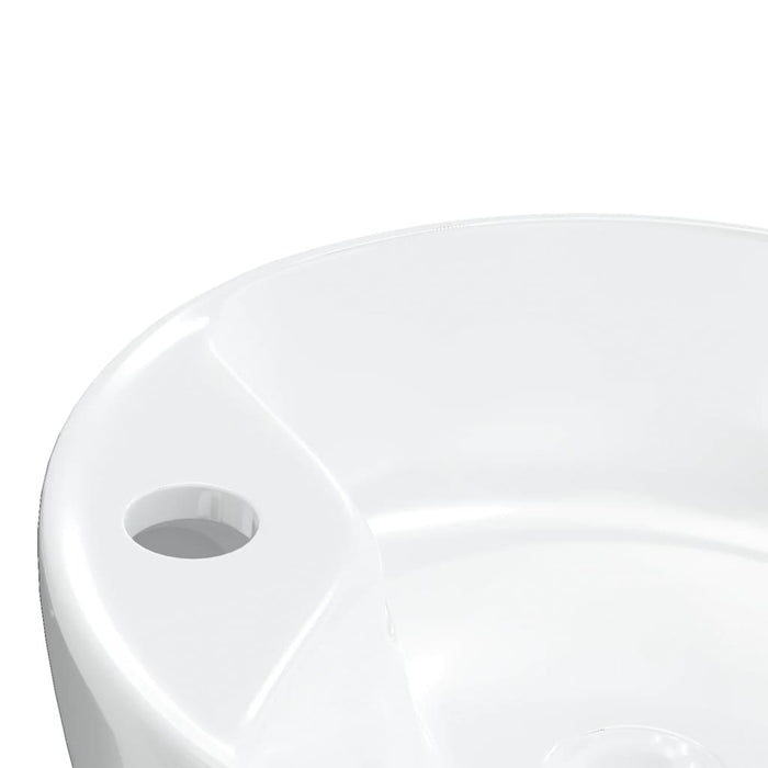 Chiuvetă de baie, alb, 40x14,5 cm, ceramică, rotundă WALTI
