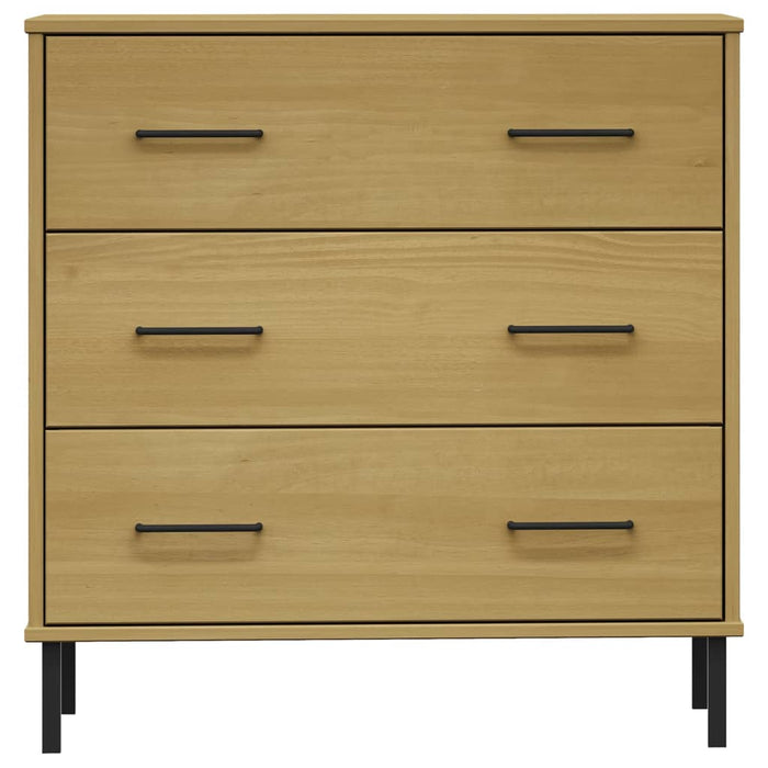 Servantă cu 3 sertare, maro, 77x40x79,5 cm, lemn masiv OSLO WALTI