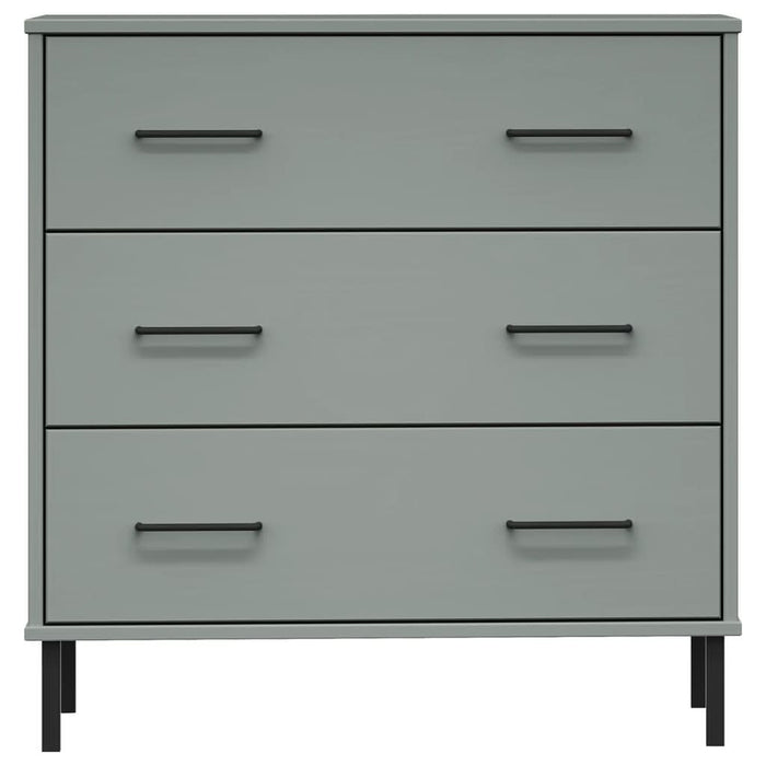 Servantă cu 3 sertare, gri, 77x40x79,5 cm, lemn masiv OSLO - WALTI WALTI
