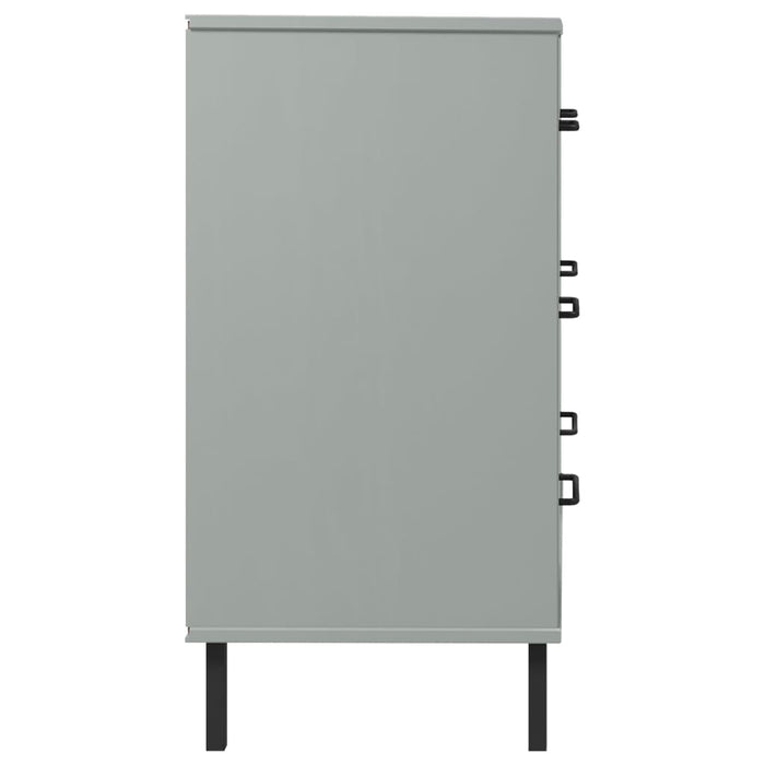 Servantă cu 3 sertare, gri, 77x40x79,5 cm, lemn masiv OSLO - WALTI WALTI