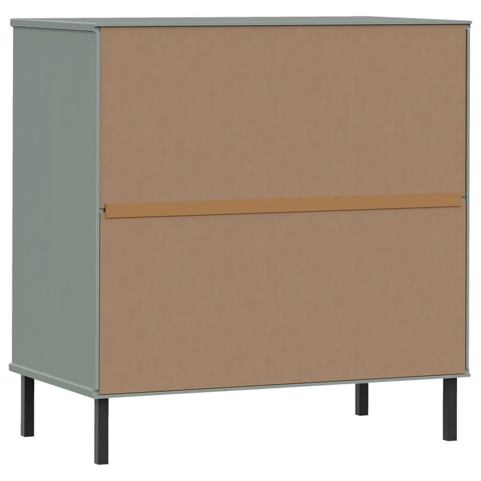 Servantă cu 3 sertare, gri, 77x40x79,5 cm, lemn masiv OSLO - WALTI WALTI