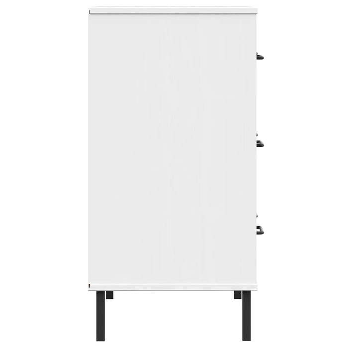 Servantă cu 3 sertare, alb, 77x40x79,5 cm, lemn masiv OSLO WALTI