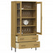 Bibliotecă cu picioare metalice OSLO, maro, 85x35x172,5 cm lemn - WALTI WALTI