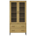 Bibliotecă cu picioare metalice OSLO, maro, 85x35x172,5 cm lemn - WALTI WALTI
