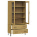Bibliotecă cu picioare metalice OSLO, maro, 85x35x172,5 cm lemn - WALTI WALTI