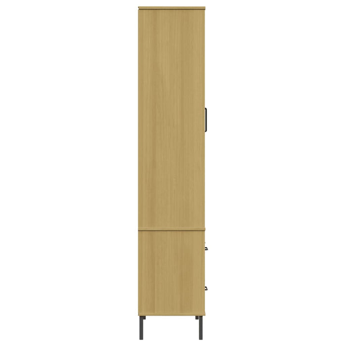 Bibliotecă cu picioare metalice OSLO, maro, 85x35x172,5 cm lemn - WALTI WALTI