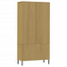 Bibliotecă cu picioare metalice OSLO, maro, 85x35x172,5 cm lemn - WALTI WALTI