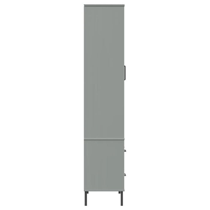 Bibliotecă cu picioare metalice OSLO, gri, 85x35x172,5 cm lemn WALTI