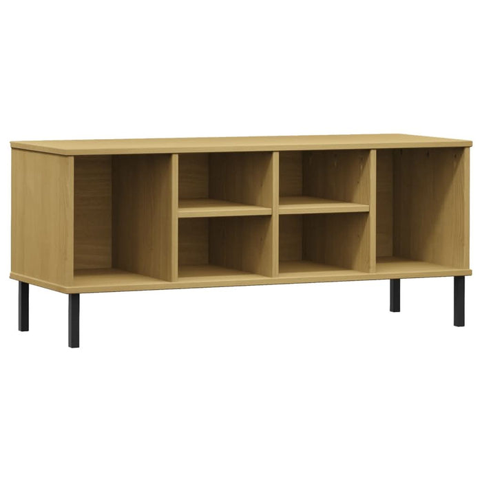 Pantofar cu picioare metalice „OSLO” maro 106x35x45 cm lemn - WALTI WALTI