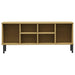 Pantofar cu picioare metalice „OSLO” maro 106x35x45 cm lemn - WALTI WALTI