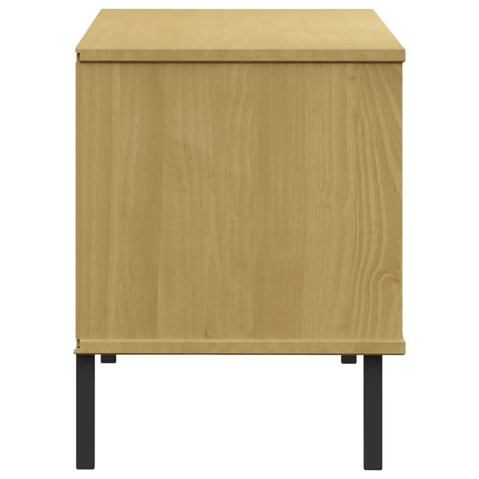 Pantofar cu picioare metalice „OSLO” maro 106x35x45 cm lemn - WALTI WALTI