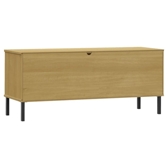 Pantofar cu picioare metalice „OSLO” maro 106x35x45 cm lemn - WALTI WALTI