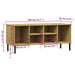 Pantofar cu picioare metalice „OSLO” maro 106x35x45 cm lemn - WALTI WALTI