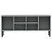 Pantofar cu picioare metalice „OSLO” gri 106x35x45 cm lemn - WALTI WALTI